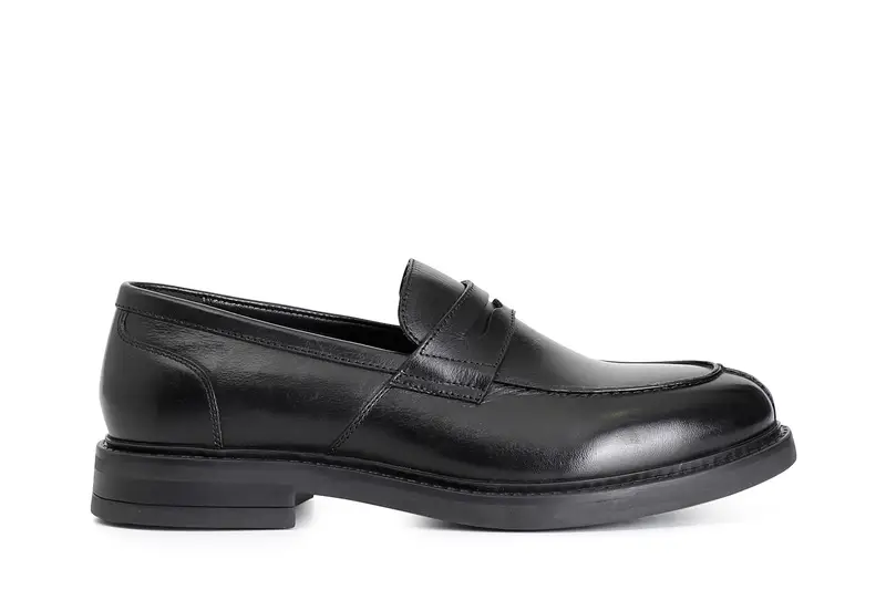 mocassino uomo in pelle nero