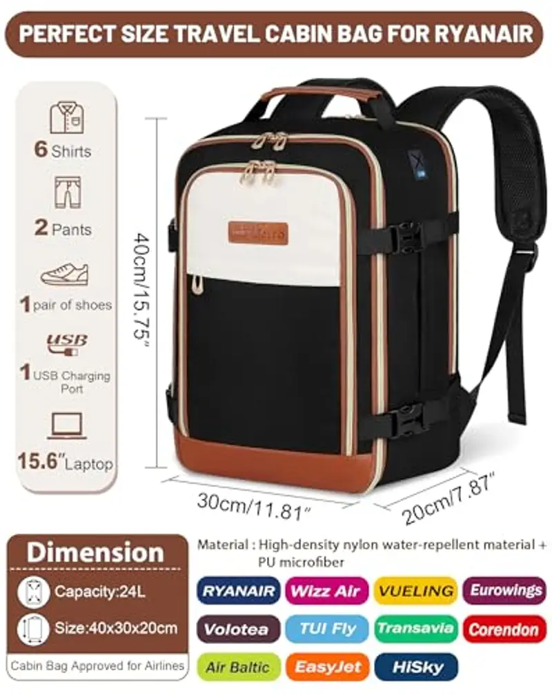 MOCOCITO Zaino da viaggio Nero 2341152 miniatura 2