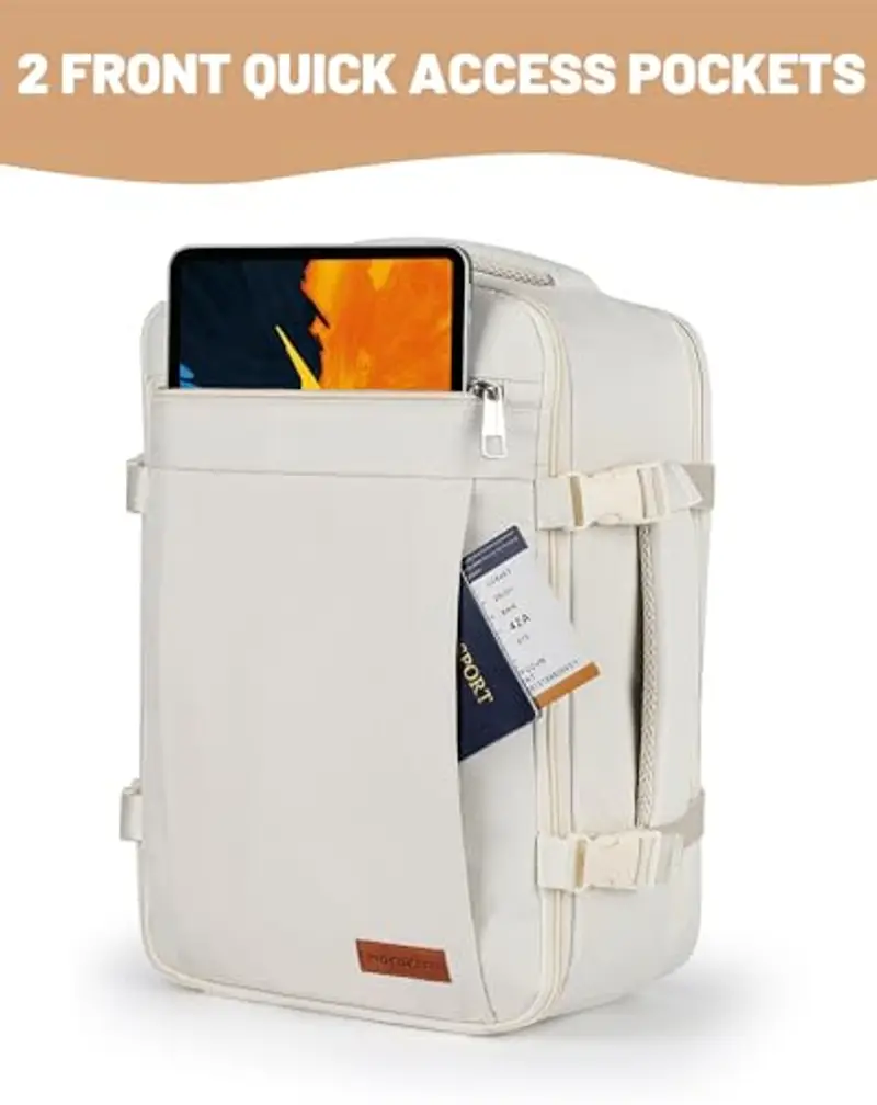 MOCOCITO Zaino da viaggio Uomo Beige 1281914 miniatura 3