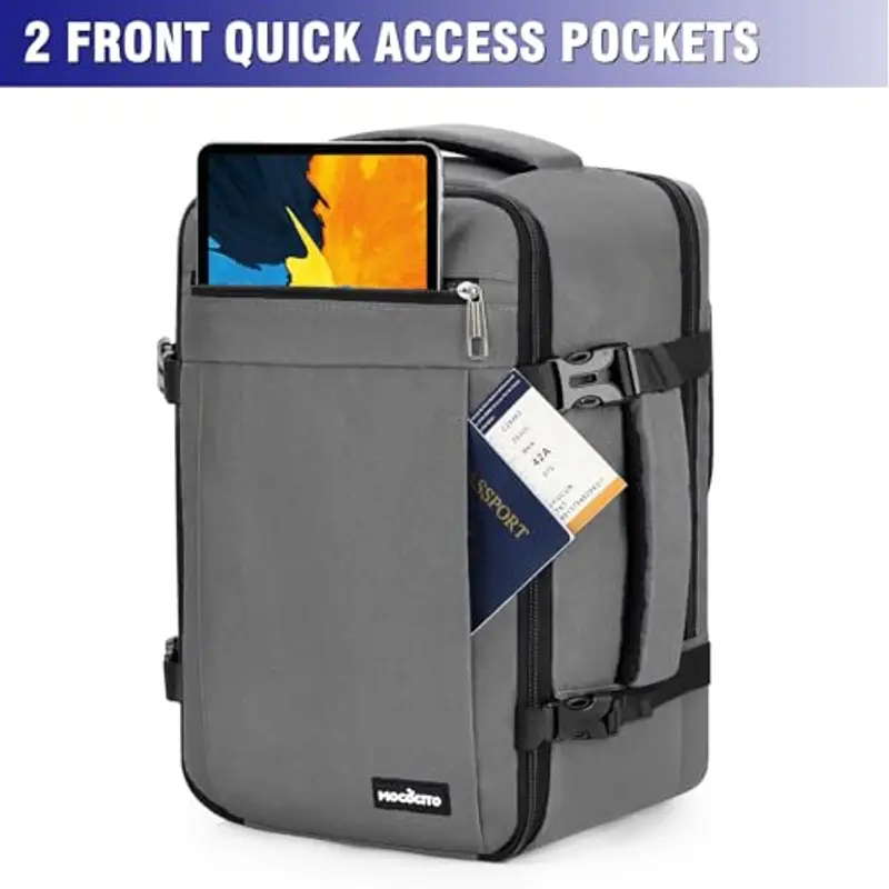 MOCOCITO Zaino da viaggio Uomo Grigio 1919182 miniatura 2