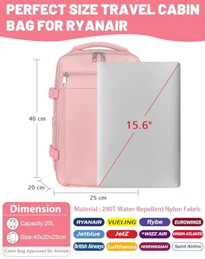 MOCOCITO Zaino da viaggio Uomo Rosa 1919179 miniatura 2