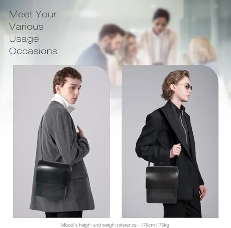 Moda&Yichen Borsa a tracolla Uomo Nero 2201150 miniatura 2