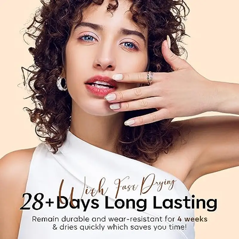 Modelones Smalto UV per unghie, 6 colori, set di smalti UV, marrone cannella Shellac Soak Off Nail Polish French Manicure per donne set regalo fai da te a casa 7 ml miniatura 2