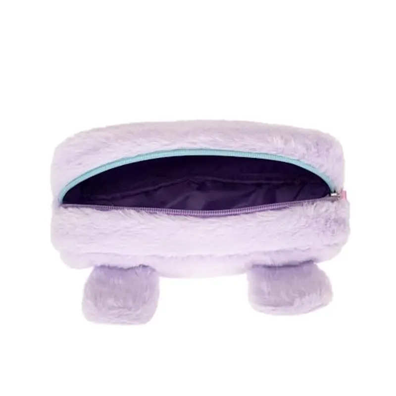 MOFU MOFU - Busta Portatutto Ufficiale Mofu Mofu, Borsa Porta Oggetti per Borse e Zaini, con Pratica Chiusura a Zip e Dettagli Fluffy, Idea Regalo Bambina e Bambino, 22x5Hx12 cm, Lilla miniatura 2