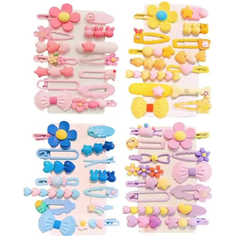 Mollette per Capelli Bambina, 56Pcs mollette caramelle per capelli,Fermagli CapelliBambina,accessori per capello color