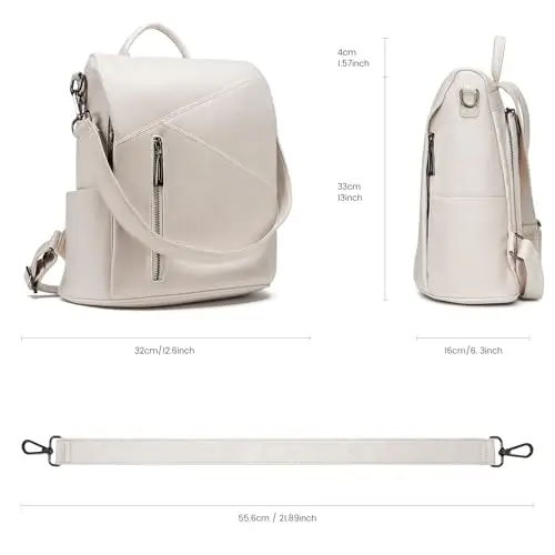 Molshine Zaino da viaggio Donna Beige 2706899 miniatura 3