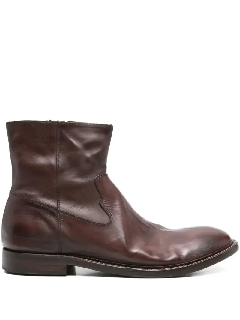 Moma Stivali marrone in pelle di vitello