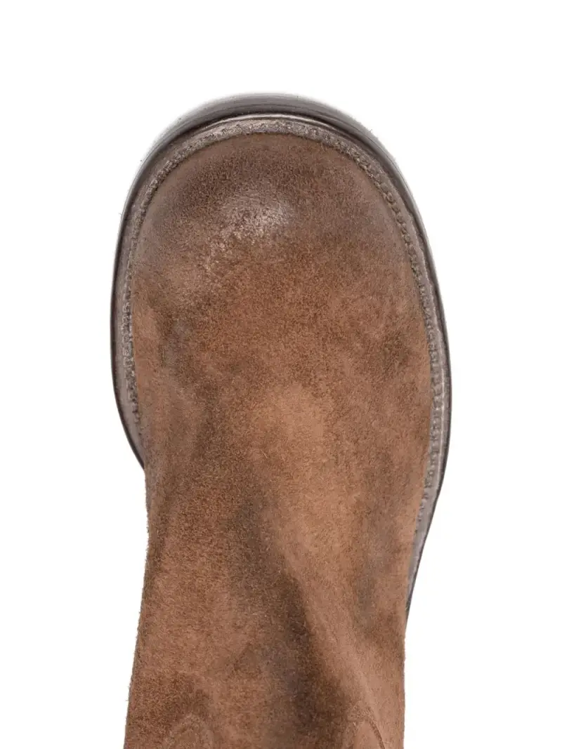 Moma Stivali alti in pelle marrone miniatura 2