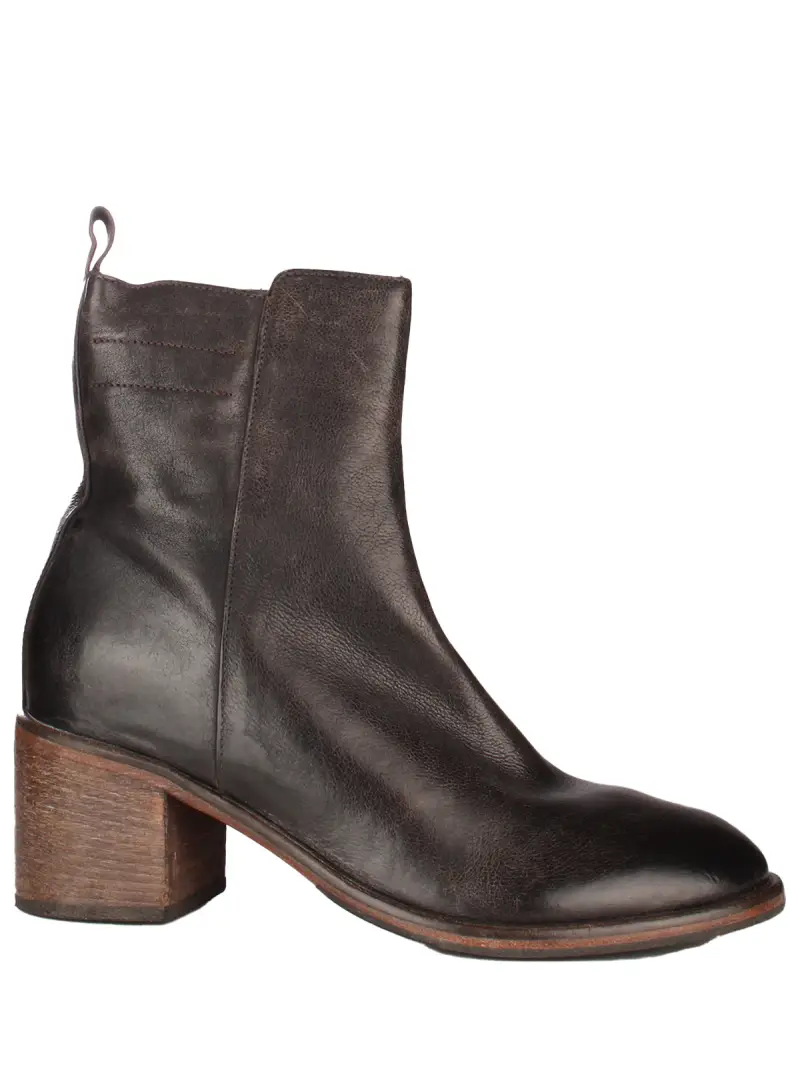 Moma Stivaletti in pelle di vitello marrone miniatura 2