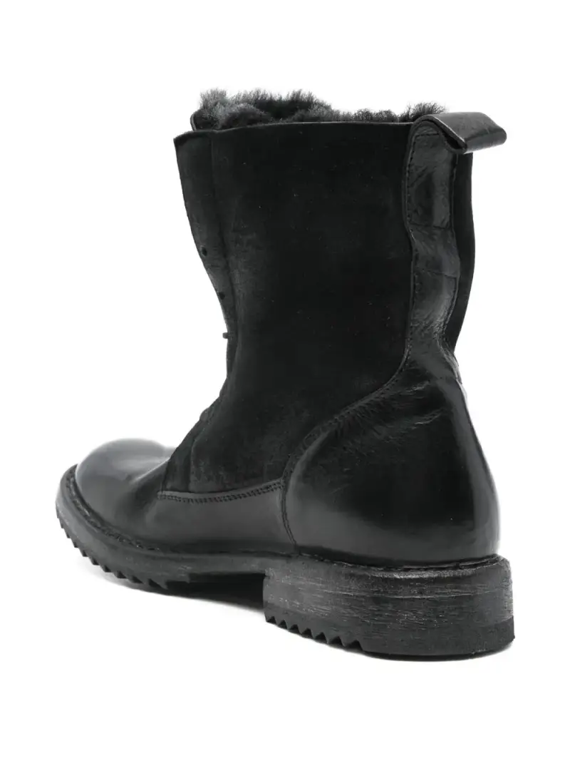 Moma Stivali nero in pelle con interno foderato miniatura 2