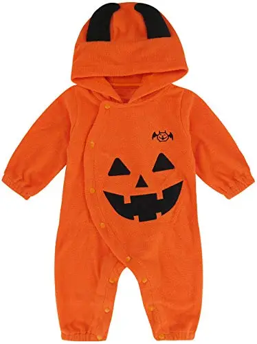 MOMBEBE COSLAND Halloween Costume Pagliaccetto Zucca Bimbo Tuta