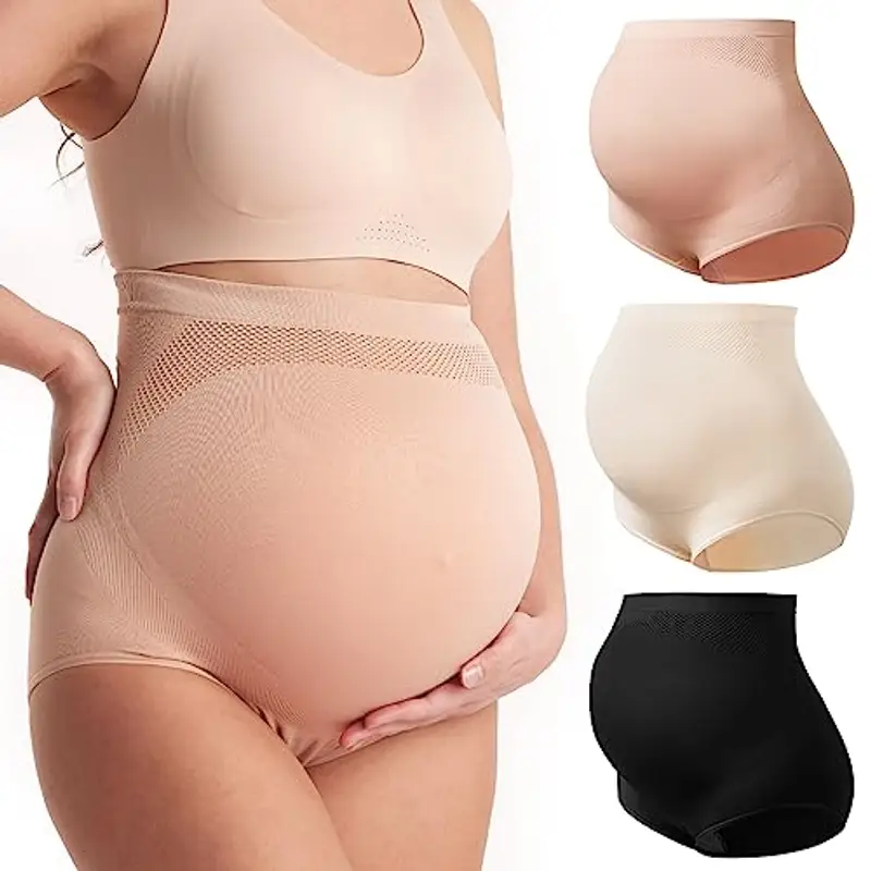 MOMCOZY Intimo Donna Gravidanza Vita Alta Seamless Maternity