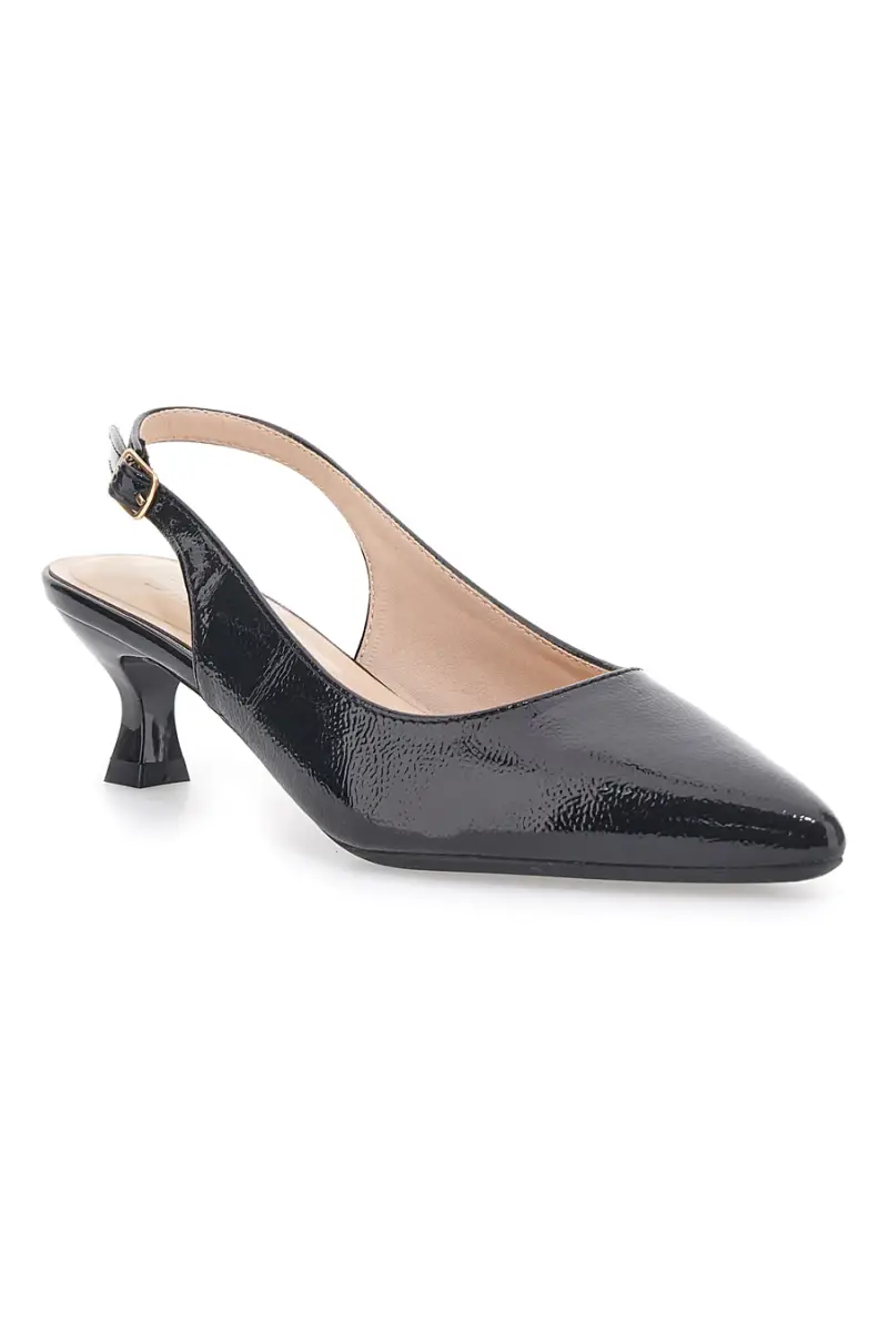 Dècolletè slingback in vernice nera MON DIEU FDS246C [NERO] miniatura 2