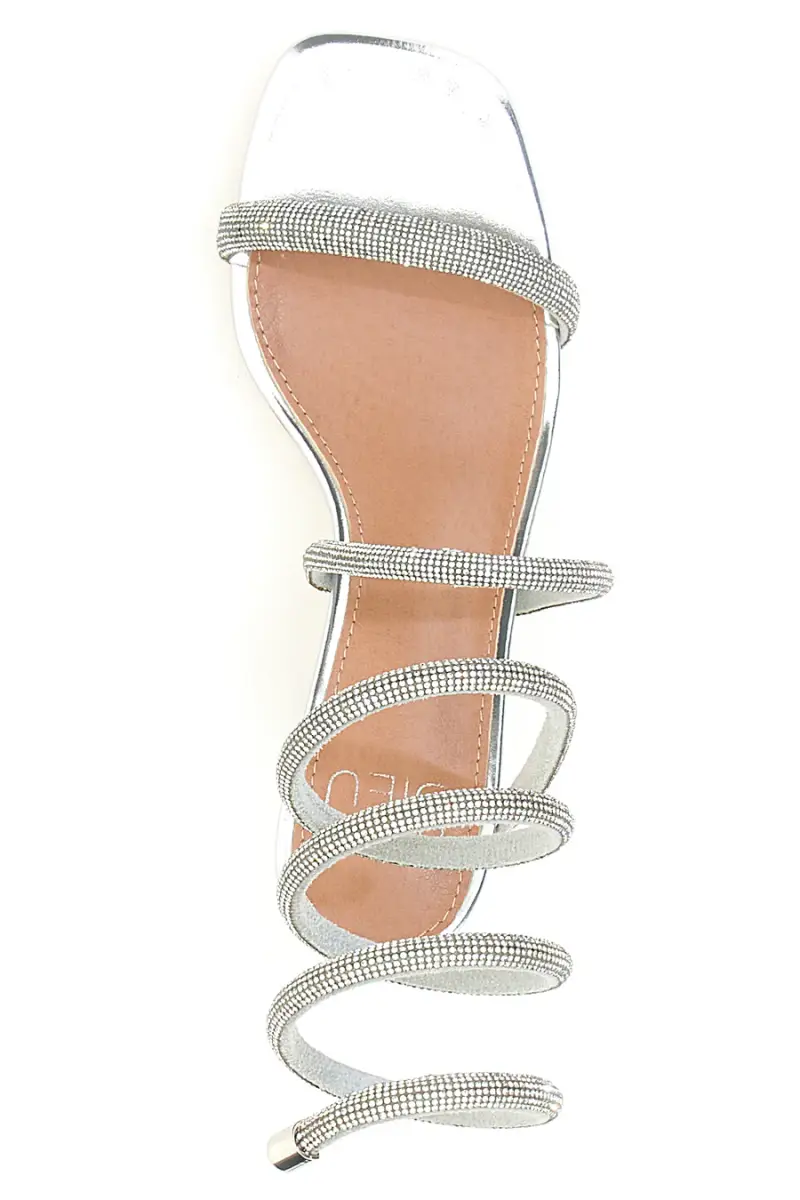 Sandali argento con strass e laccio a spirale Mon Dieu 1614 [ARGENTO] miniatura 3