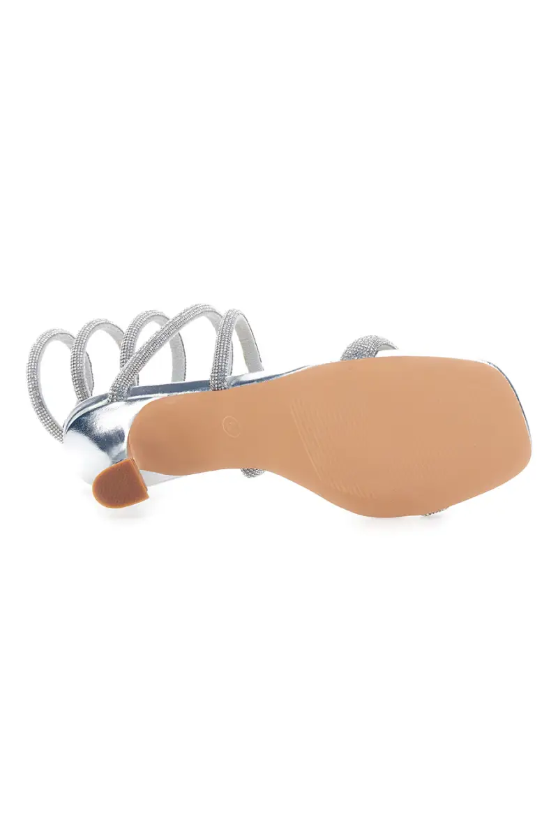 Sandali argento con strass e laccio a spirale Mon Dieu 1614 [ARGENTO] miniatura 5