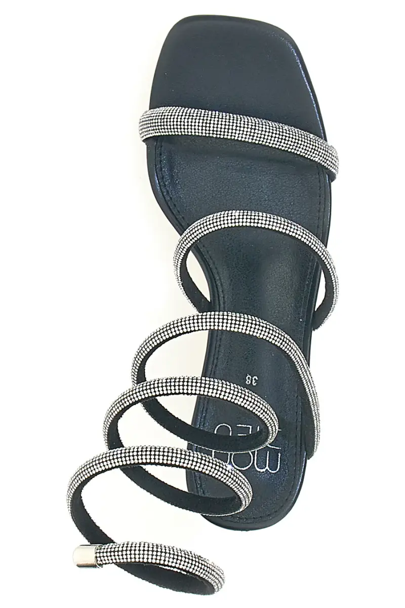 Sandali neri con strass e laccio a spirale Mon Dieu 1614 [NERO] miniatura 3