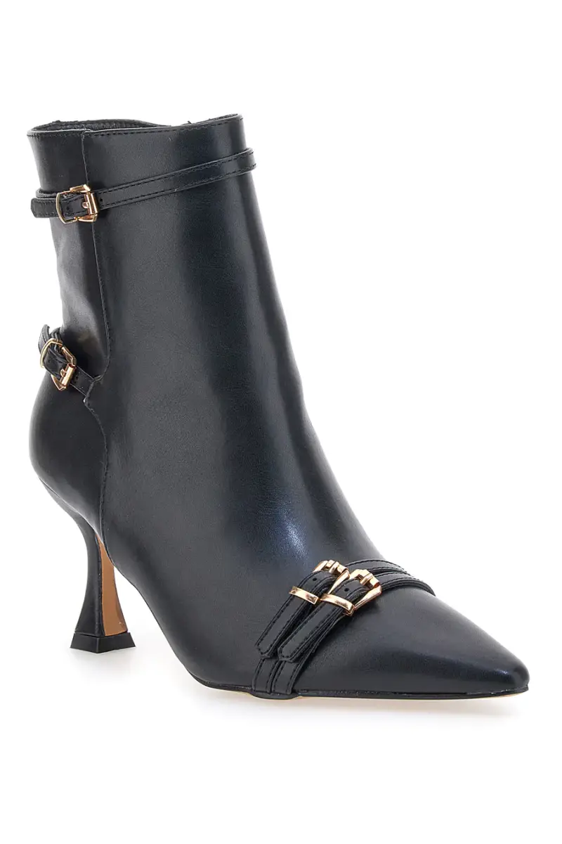 Stivaletti neri con tacco basso e cinturini decorativi MON DIEU B8830Q2 [NERO miniatura 2