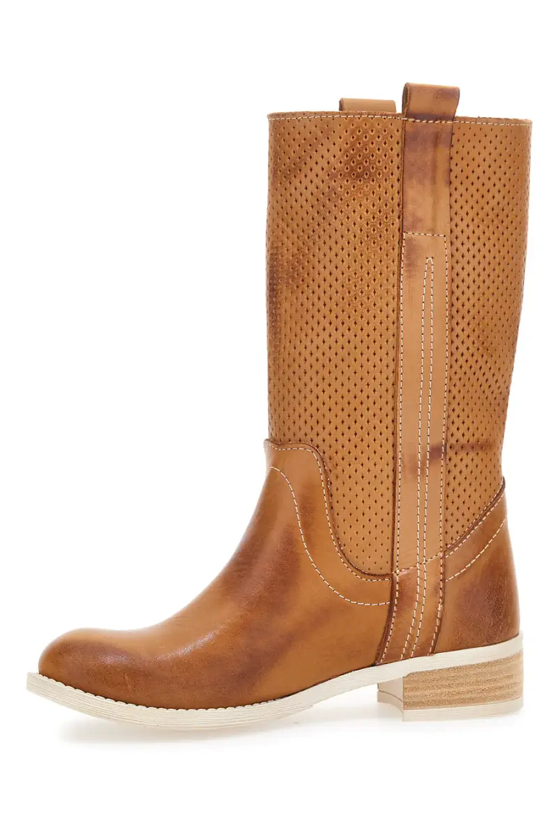 Stivali Bikers Mon Dieu 415 Vera Pelle [CUOIO] miniatura 3