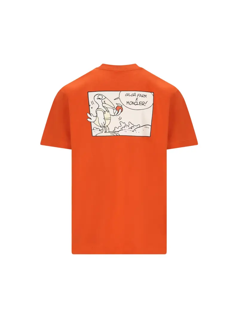 T-Shirt In Cotone ARANCIONE miniatura 2