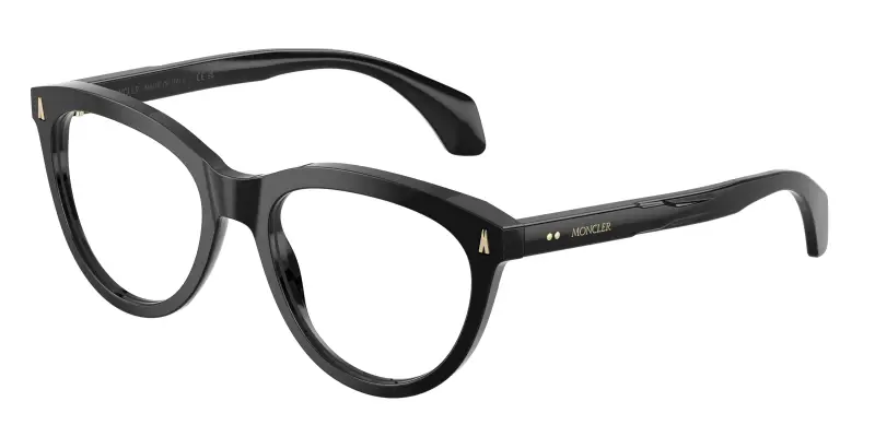 Donna Moncler ME2026 3001 Montature da vista Acetato Nero Trasparente Rotonda Normale