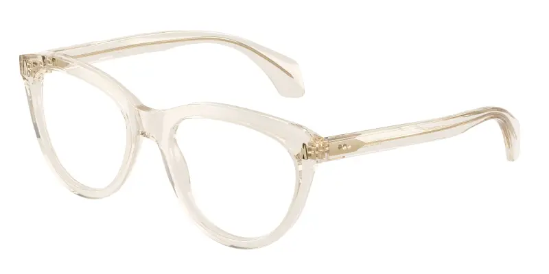 Donna Moncler ME2026 3003 Montature da vista Acetato Bianco Trasparente Rotonda Normale