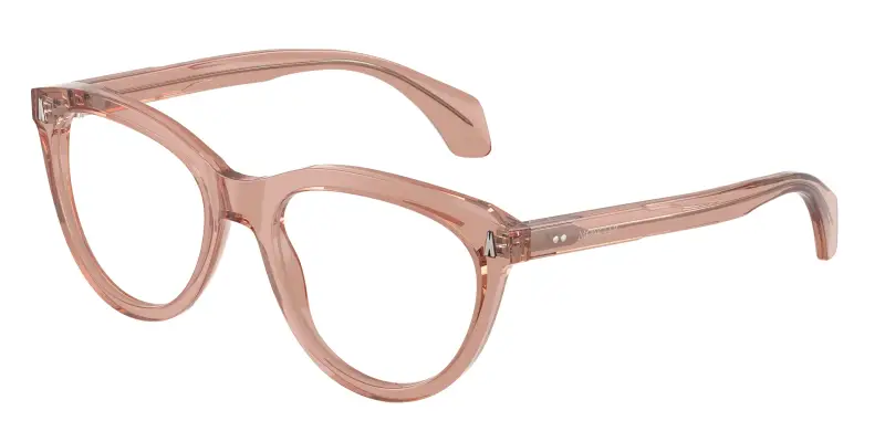 Donna Moncler ME2026 3008 Montature da vista Acetato Rosa Trasparente Rotonda Normale