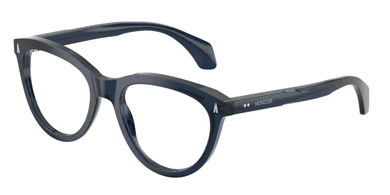 Donna Moncler ME2026 3020 Montature da vista Acetato Blu Trasparente Rotonda Normale