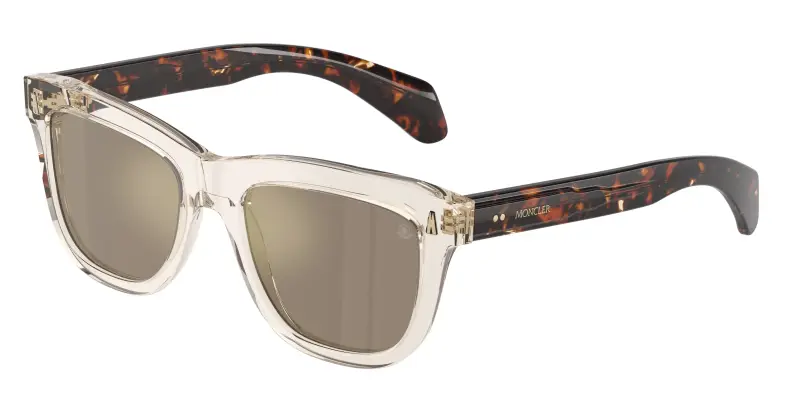 Donna Moncler ME6023 BRONZZ 30035A Occhiali da sole Acetato Bianco Oro Pillow Normale