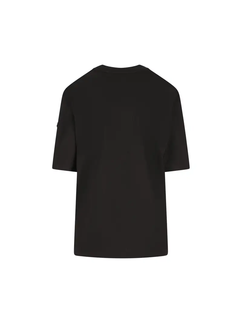 T-Shirt In Cotone NERO miniatura 2