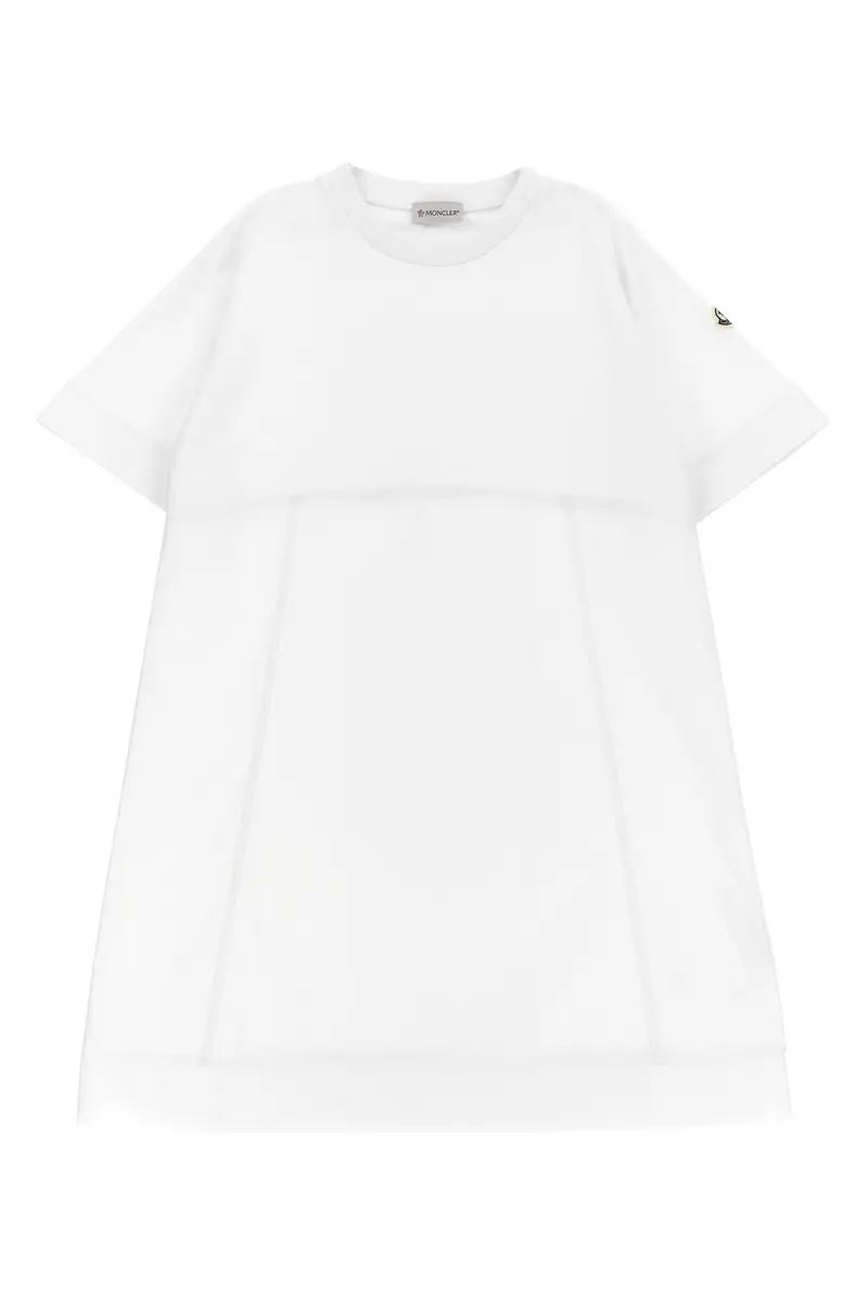 Abito Bimateriale Bianco