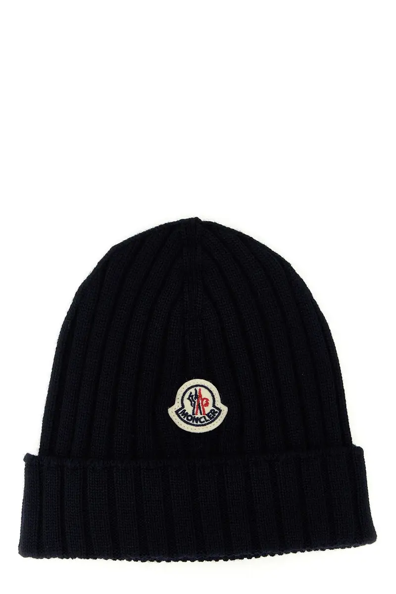 Berretto A Coste Nero