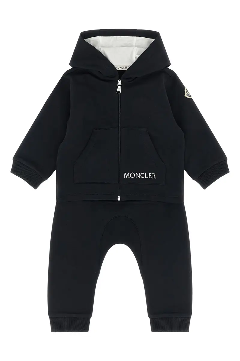 Completo Felpa Con Cappuccio + Jogging Blu