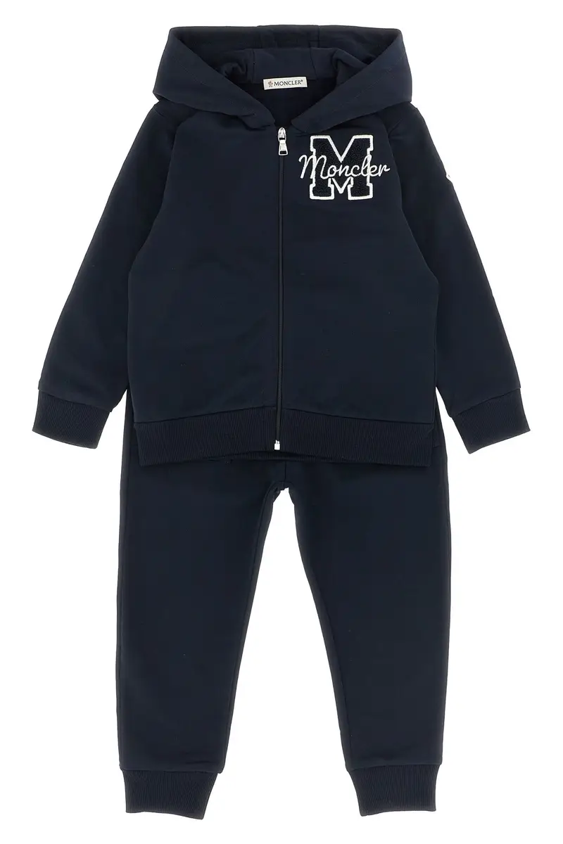 Completo Felpa + Jogging Ricamo Logo 3D Blu