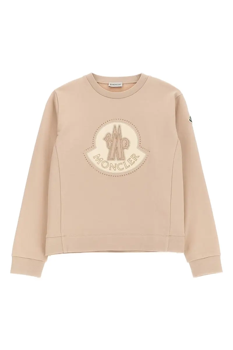 Felpa Logo Strass Rosa