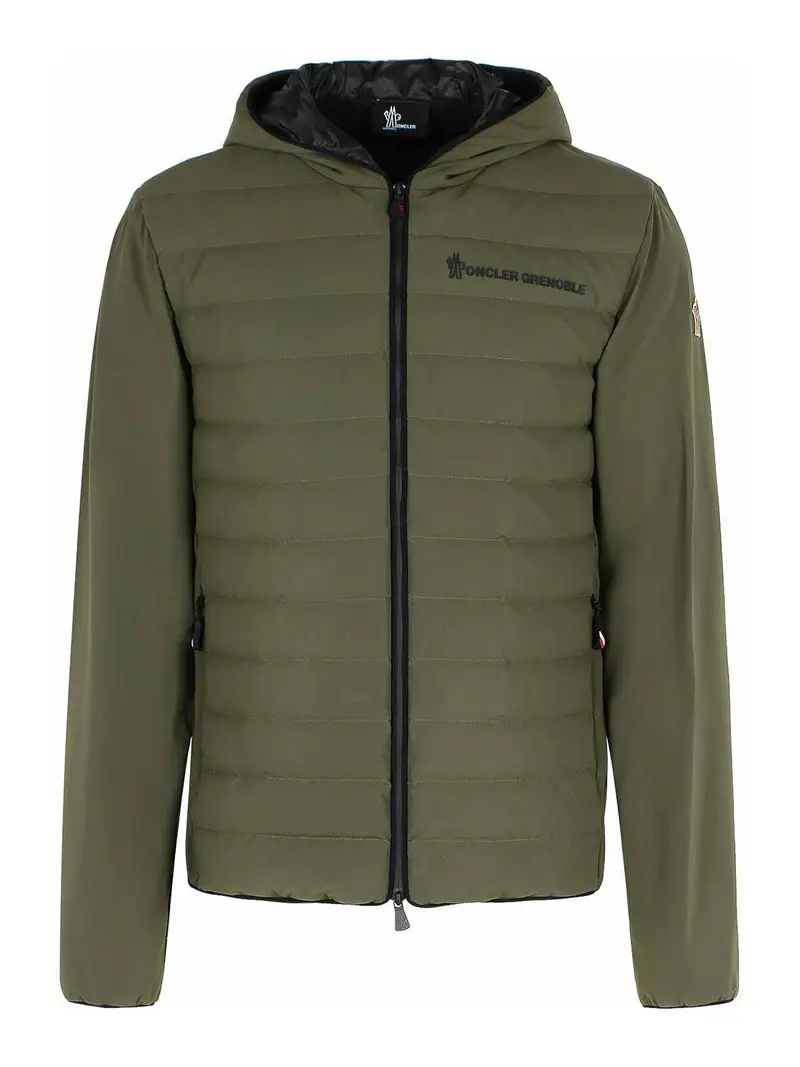 Giacca di miscela in poliammide verde