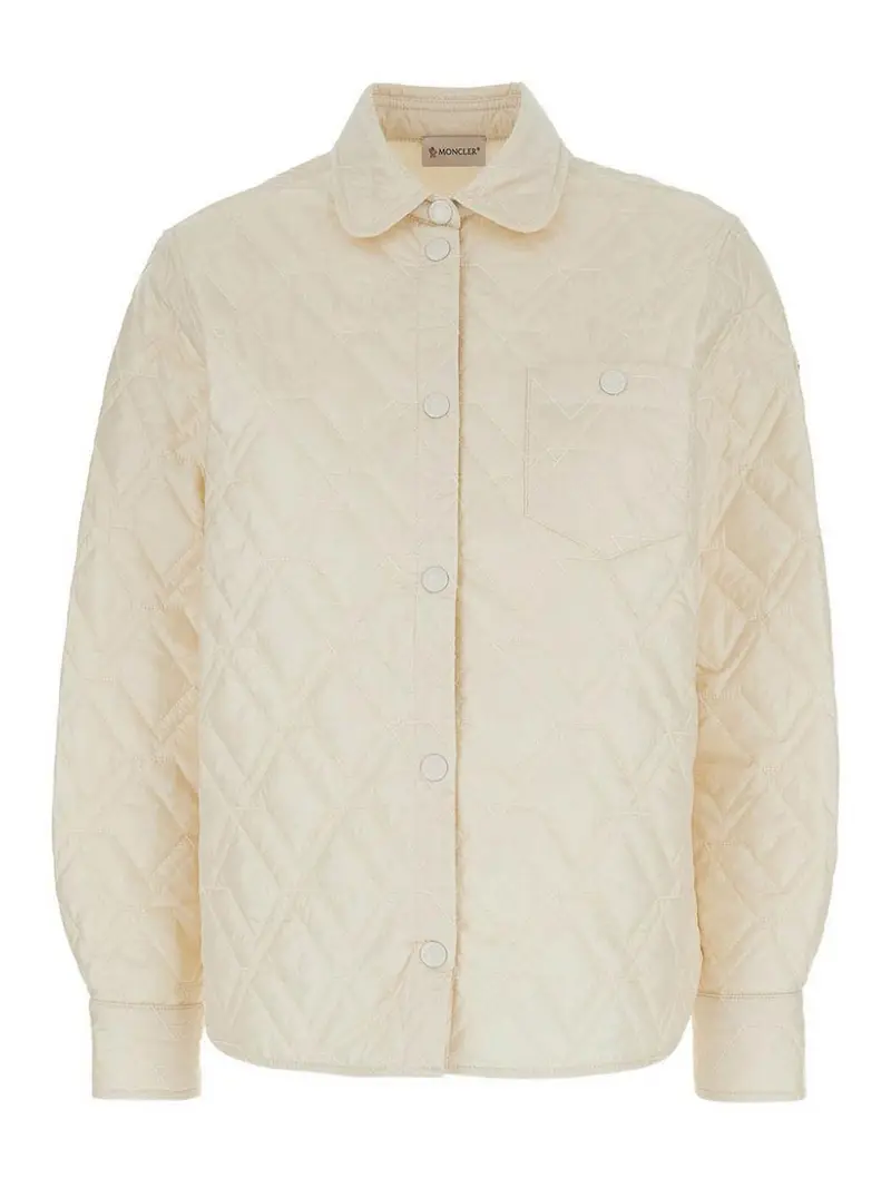 Giacca Trapuntata Con Bottoni Bianco