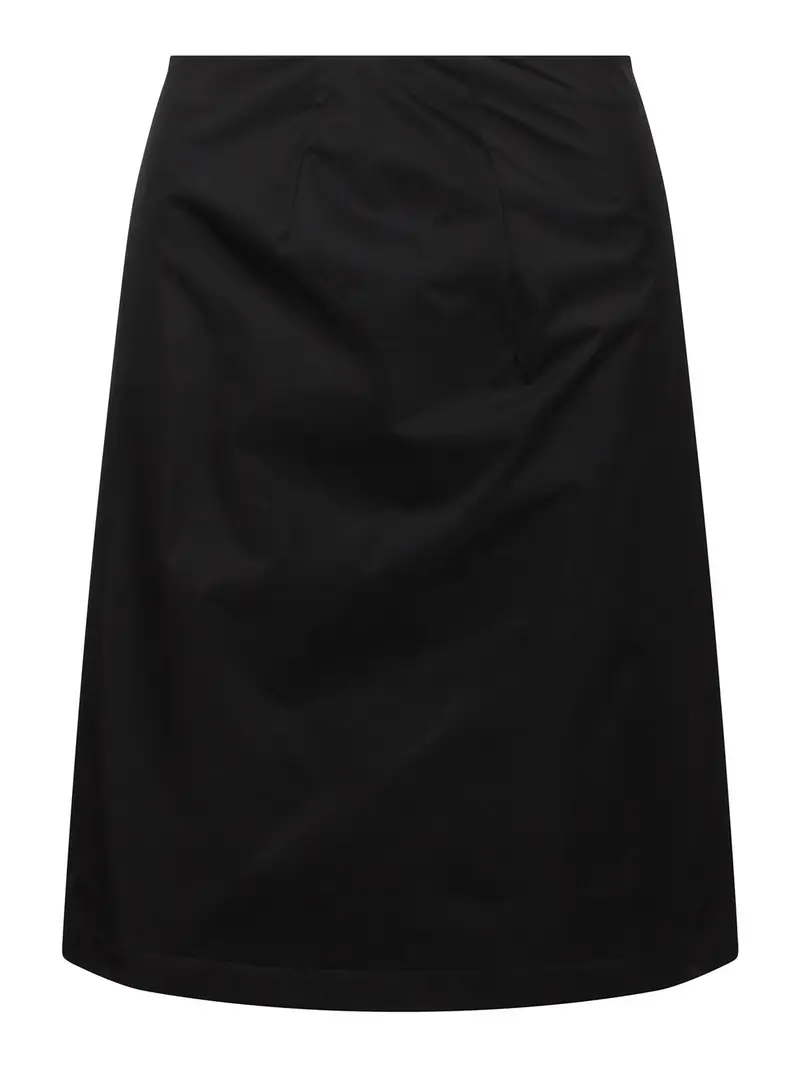 Gonna Midi Con Zip Nero