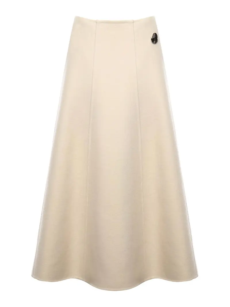 Gonna midi Moncler X Jil Sander Bianco