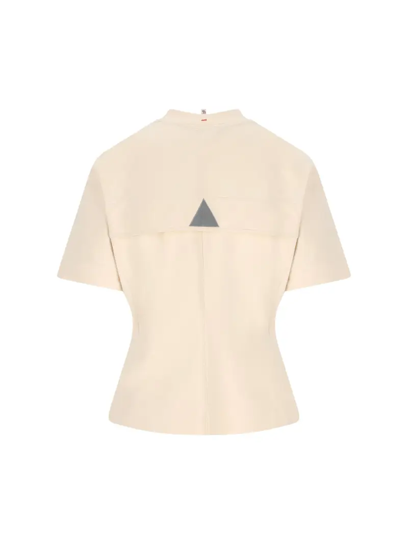 T-Shirt In Misto Cotone BEIGE miniatura 2