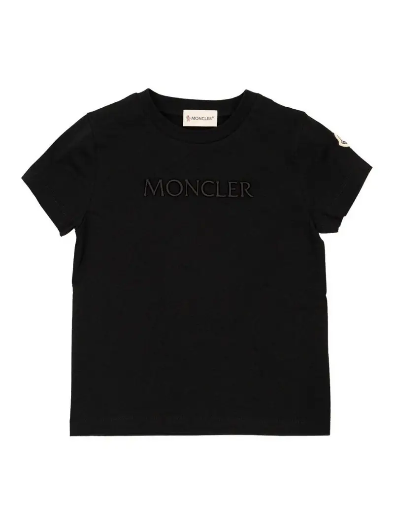 T-Shirt Con Logo Goffrato Nero