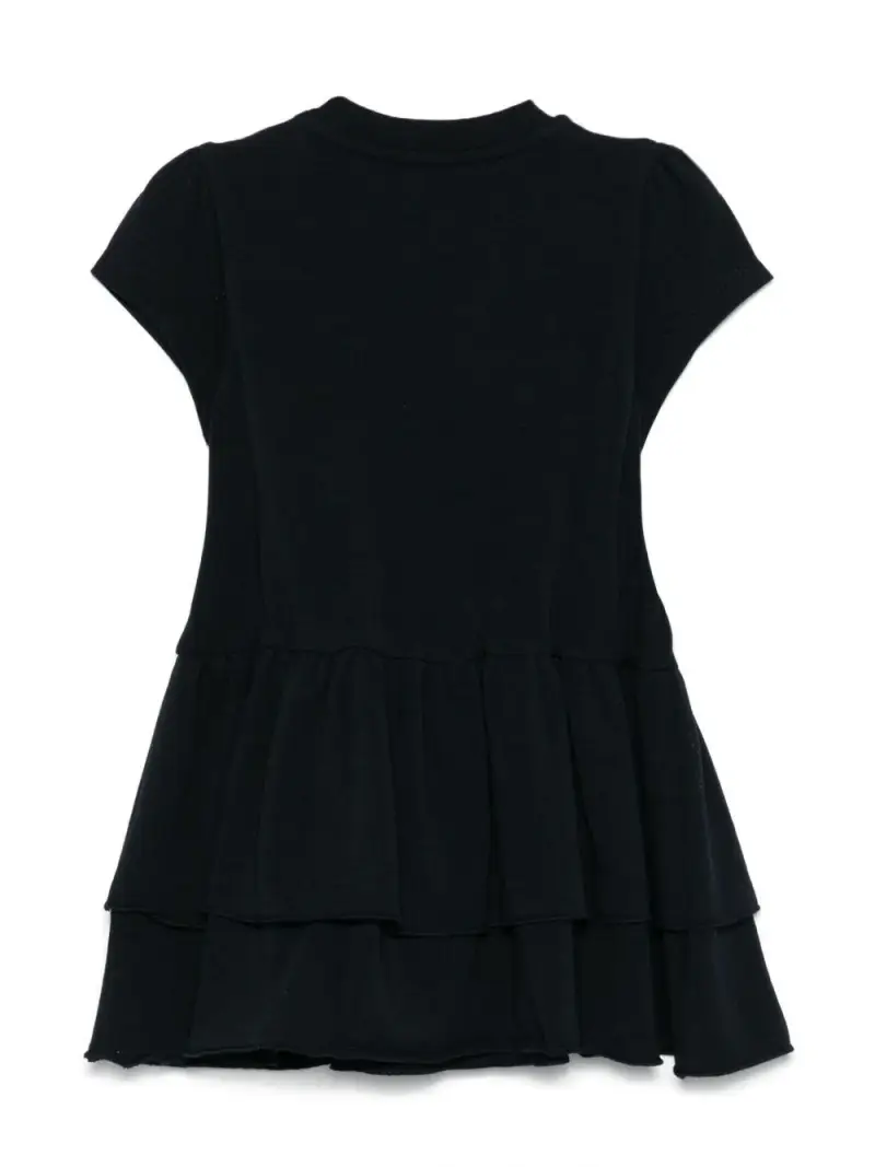 Abito blu neonata con balze miniatura 2