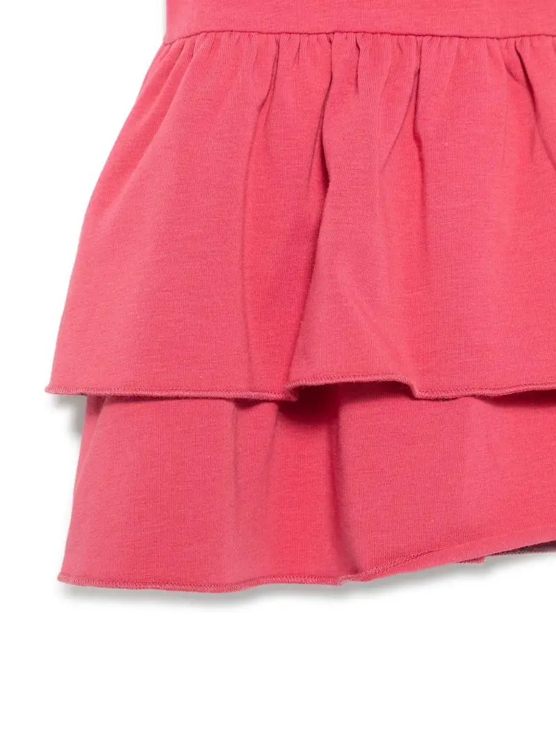 Abito fragola neonata con balze miniatura 2