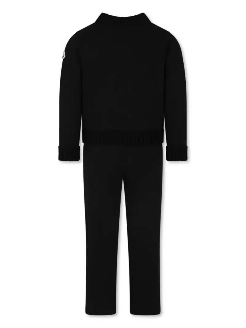 Completo sportivo profili in maglia nero (2pz) miniatura 3