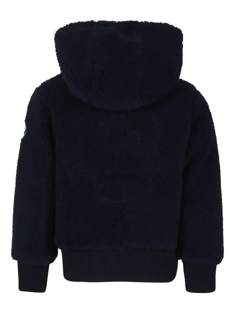 Felpa Teddy con Cappuccio e Zip Blu notte miniatura 3
