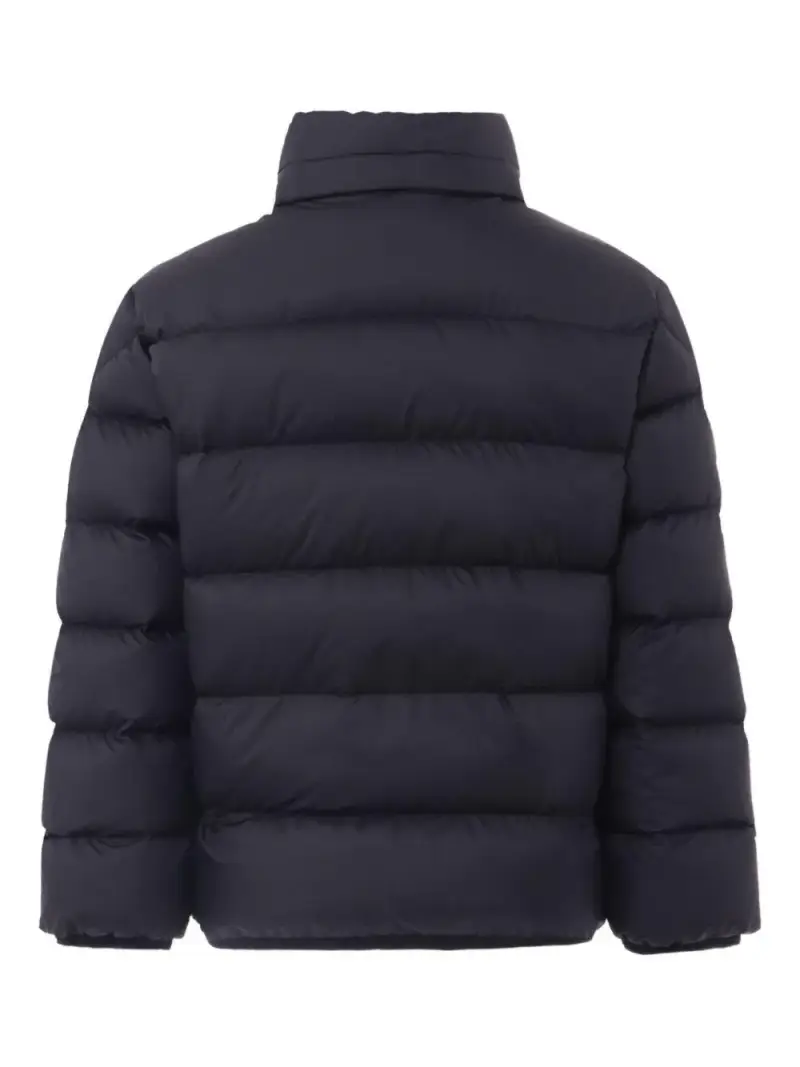 Piumino Imbottito in Poliestere con Cappuccio Estraibile Nero miniatura 3