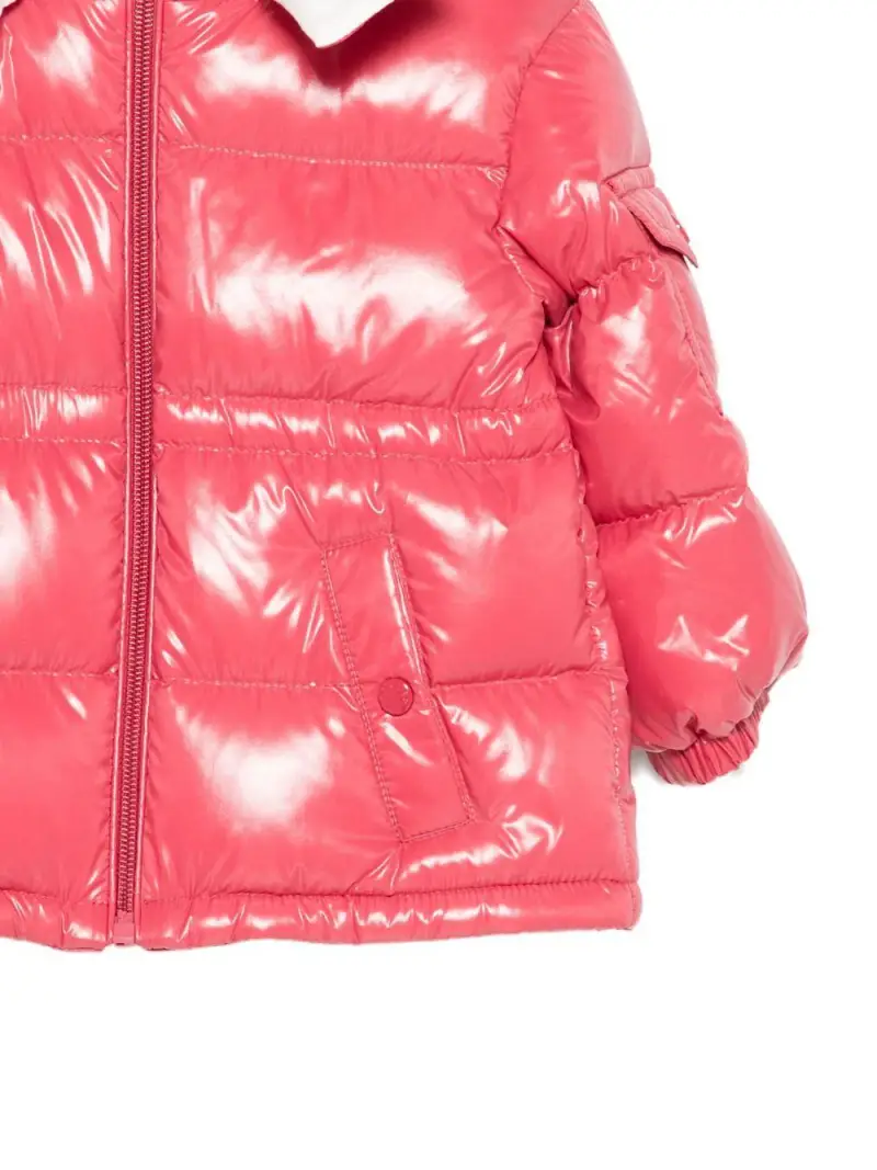 Piumino Neonata con Cappuccio e Coulisse Rosa Corallo miniatura 2