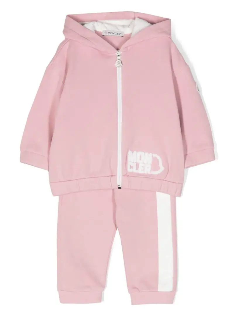 Set da due neonata rosa logo teddy