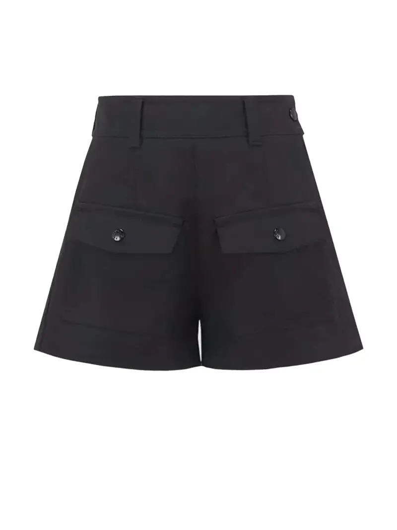 Short con tasconi neri Nero