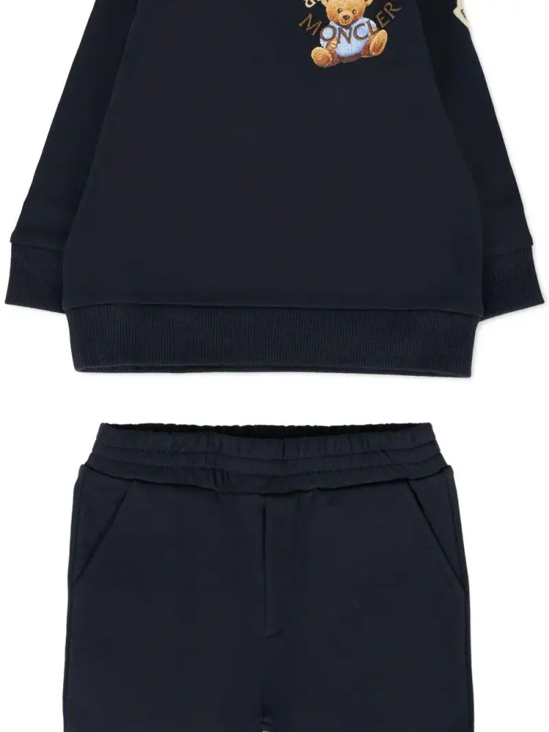 Tuta Sportiva Blu Navy in Cotone Elasticizzato miniatura 3