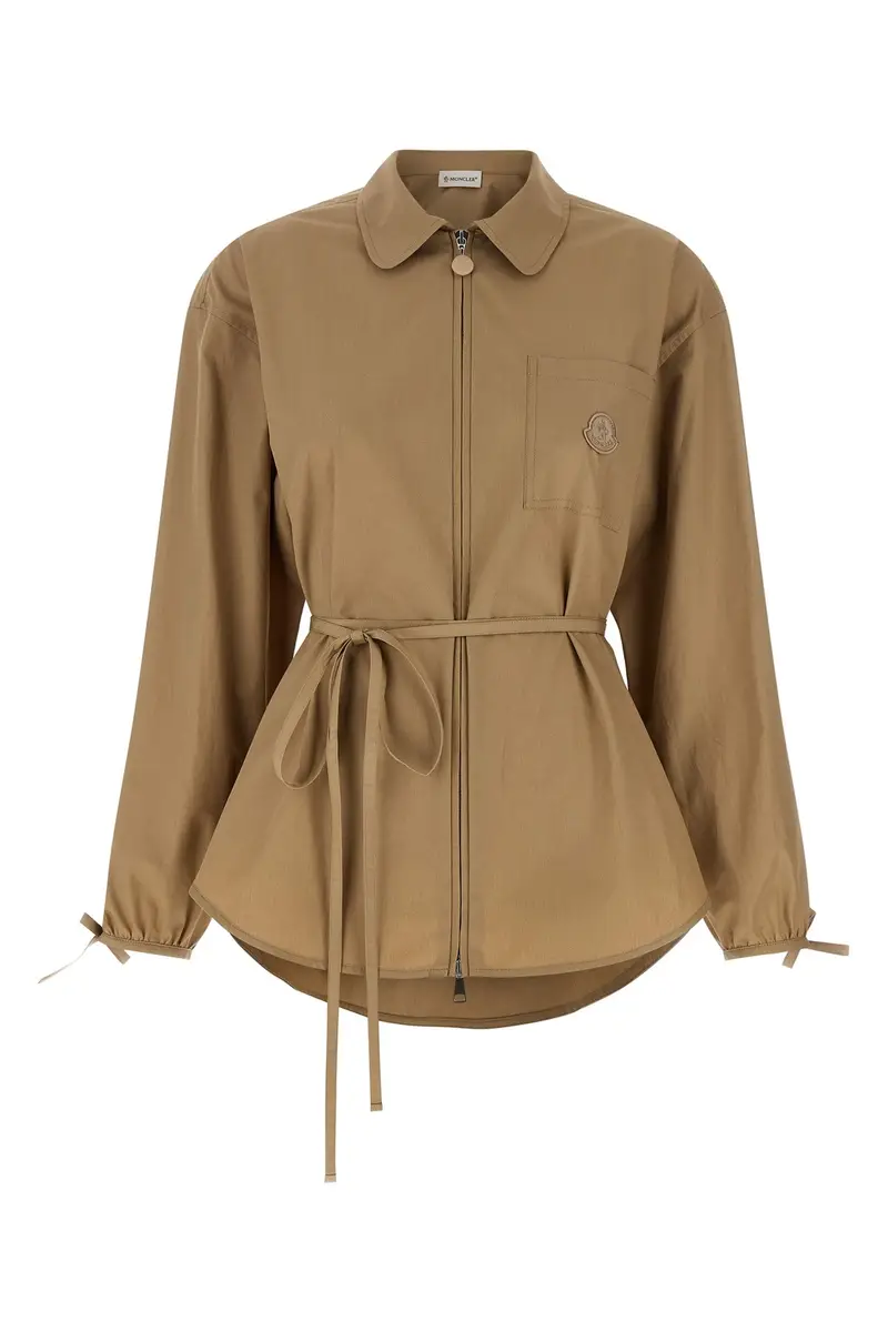 Overshirt Patch Logo Gros-Grain Beige